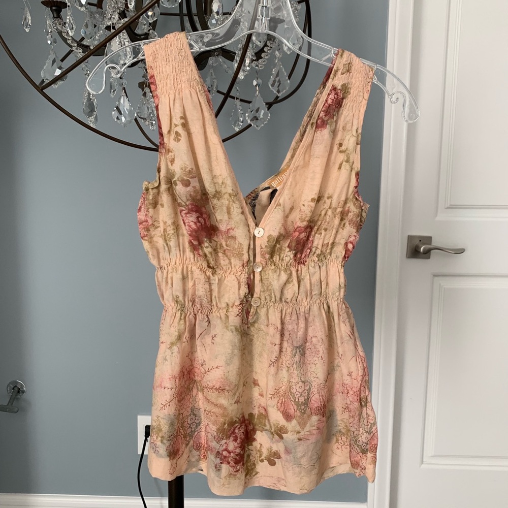 Gorgeous Galliano whimsical floral ladies top
